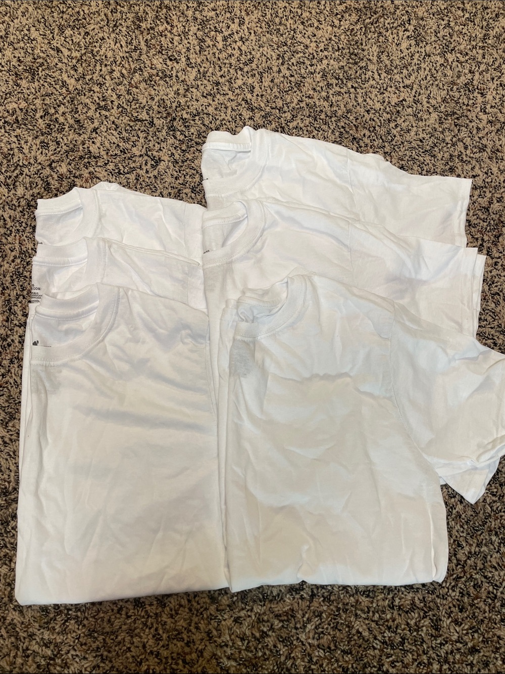 Hanes White Cotton Tees Youth XL NWOT